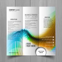 Abstract wavy business brochure template design vector