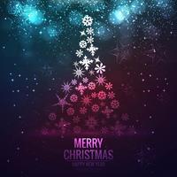 Merry Christmas greeting card colorful background vector