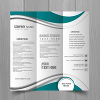 Abstract wavy business brochure template design vector