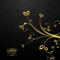 Luxury brand shiny floral design vector