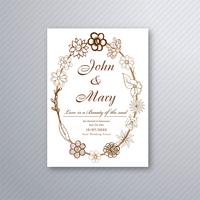 Beautiful wedding invitation stylish background vector