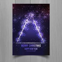 Merry Christmas greeting card colorful background vector