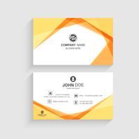 Business card set template creative wave design vector