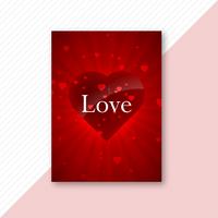 Beautiful love card brochure template design vector