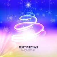 Merry Christmas greeting card colorful background vector