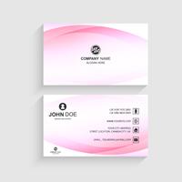 Abstract business card set template with wave design vector