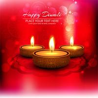 Happy diwali diya oil lamp festival background illustration vector