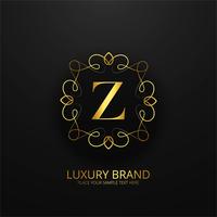 Luxury brand shiny floral design vector