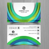 Abstract stylish wave business card template design vector