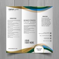 Abstract wavy business brochure template design vector