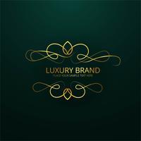 Luxury brand shiny floral design vector