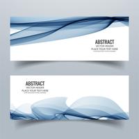 Modern colorful banner set with header wave vector