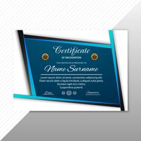 Certificate template with modern style design vector