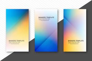 Beautiful colorful banners set template design vector