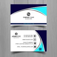 Abstract stylish wave business card template design vector