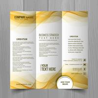 Abstract wavy business brochure template design vector