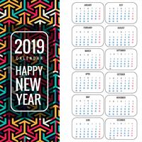 Calendar for 2019  background vector