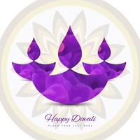 Happy diwali diya oil lamp festival background illustration vector