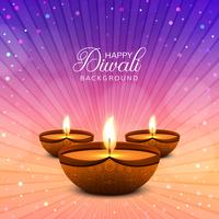 Elegant shiny happy diwali festival background vector