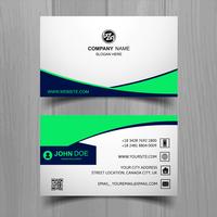 Abstract stylish wave business card template design vector