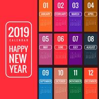 Year 2019, Beautiful Calendar Creative Design