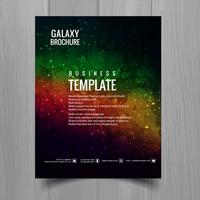 Galaxy universe brochure template design vector