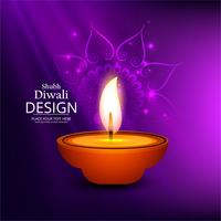 Happy diwali diya oil lamp festival background illustration vector