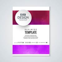 Abstract colorful watercolor brochure template design vector