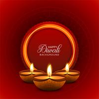 Fondo decorativo de la plantilla del festival de Diwali creativo vector