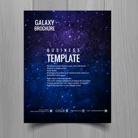 Galaxy universe brochure template design vector