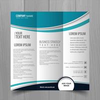 Abstract wavy business brochure template design vector