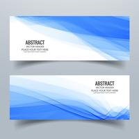 Modern colorful banner set with header wave vector