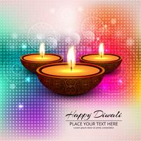 Ejemplo feliz del fondo del festival de la lámpara de aceite del diya de Diwali vector