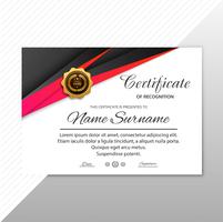 Certificate template with modern style design vector