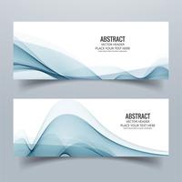 Modern colorful banner set with header wave vector