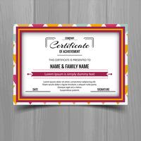 Beautiful certificate template design vector