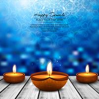 Happy diwali diya oil lamp festival background illustration vector