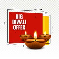 Big Diwali festival offer background vector