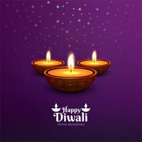 Vector illustration or greeting card of Diwali festival backgrou