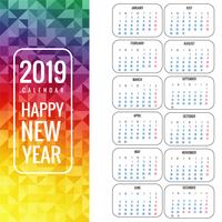Calendar for 2019  background vector
