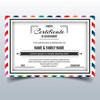 Beautiful certificate template design vector