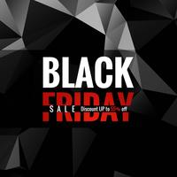 Abstract black friday sale poster design vector