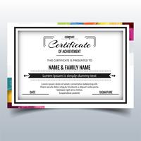 Beautiful certificate template design vector