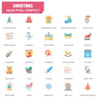 Simple conjunto de Navidad relacionados con iconos planos vectoriales vector