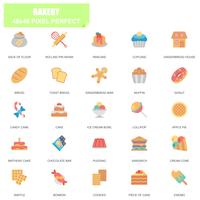 Simple Set of Bakery Related Vector Flat Icons