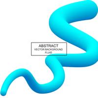 Abstract 3d fluid curved line vector