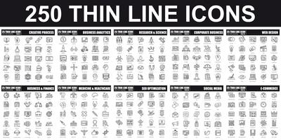 Thin Line Pictogram Icon Pack vector