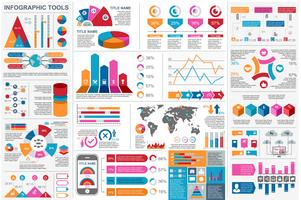 Infographic elements data visualization vector design template