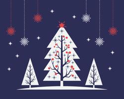 Mid-Century Christmas Tree Bakcground vector