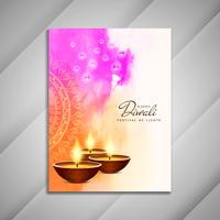 Diseño de folleto abstracto feliz Diwali vector
